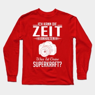 Ich kann die zeit anhalten fotograf (white) Long Sleeve T-Shirt